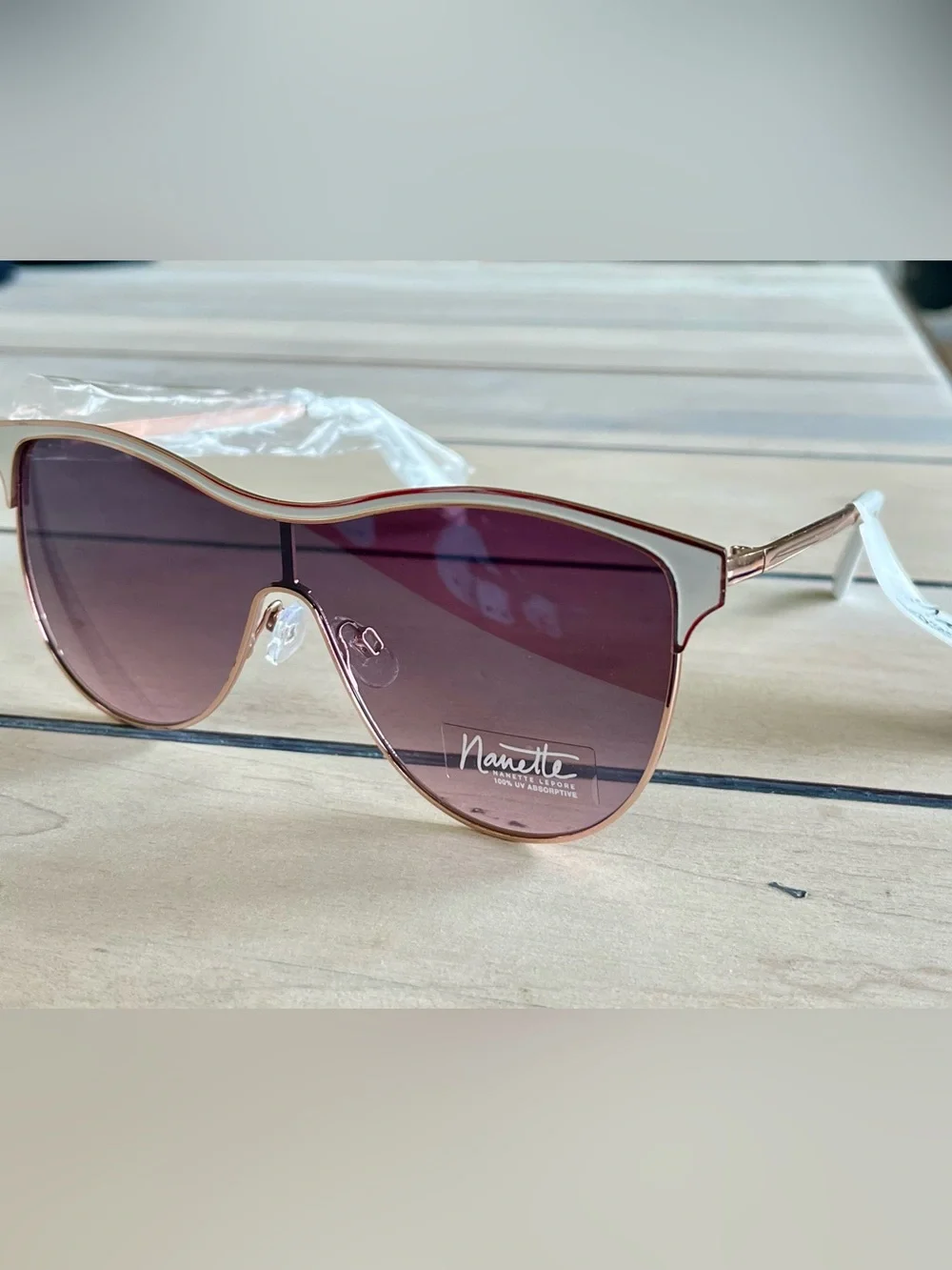 Nanette Lepore Pink Gradient Shield Sunglasses